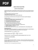 Basic Stock Valuation