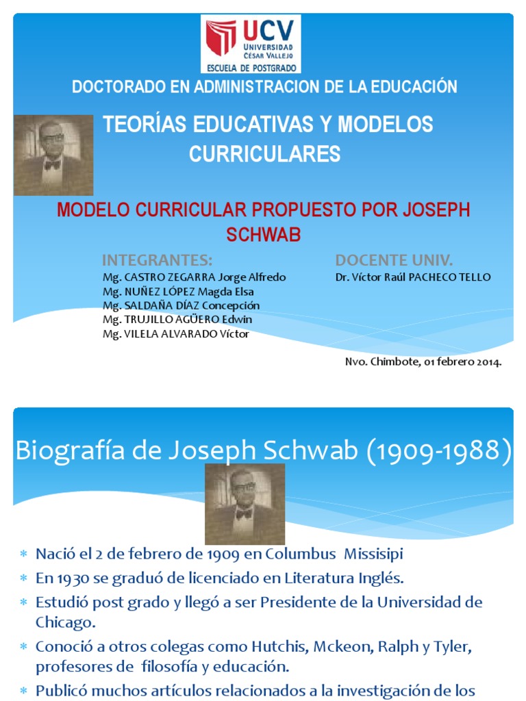 Exposicion de Joseph Schwab 7 | PDF | Plan de estudios | Teoría