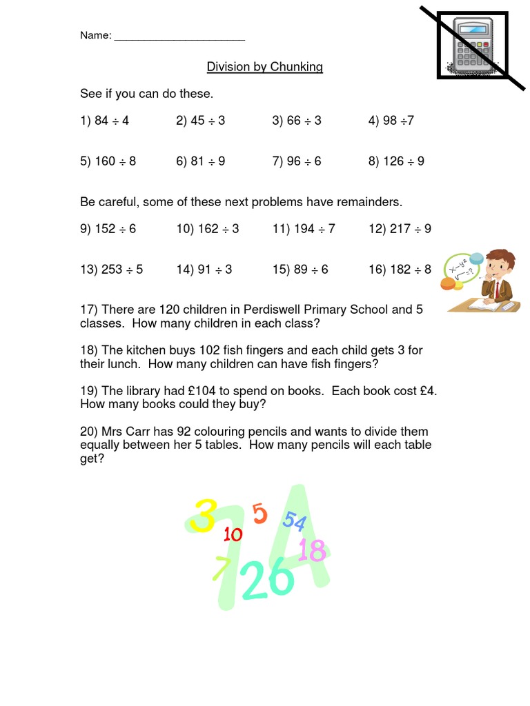 Division Problems for Year 3 Maths | PDF