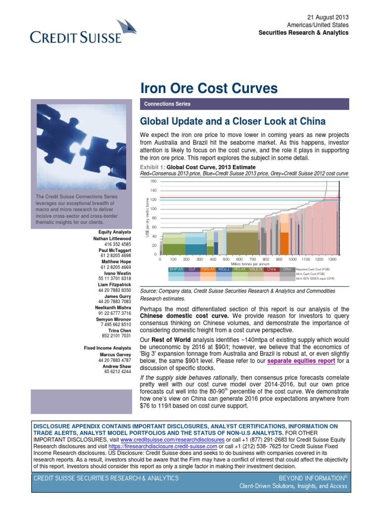 Iron Ore Cost Curves PDF Iron Ore Rail Transport