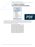 Mantenimiento y Montaje de Equipos Informáticos - Tema 6 - Secuenciado Del Montaje PDF