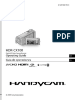 HDR-CX100: Operating Guide Guía de Operaciones