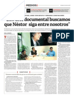 “Con este documental buscamos que Néstor siga entre nosotros" (Miradas al Sur 03/07/2011 - Pág. 1 de 2)