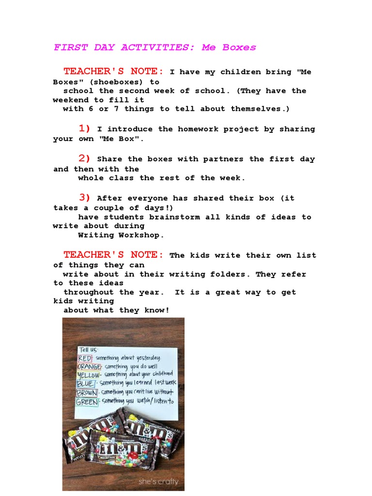 First Day Activities | PDF | Language Arts & Discipline | Foreign ...