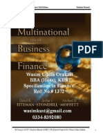 Multinational Business Finance Solution Manual 12th Edition by Etiman Stone Hill Moffitt Prepared by Wasim Orakzai IM Sciences KUST ISBN 0 321 1789