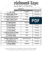 Expo Agenda Spring 2014