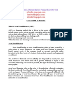 Asset Based Finance Project Report