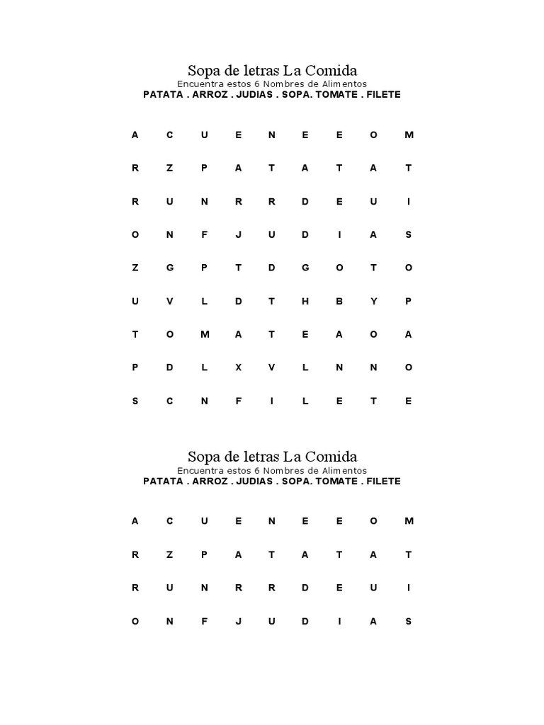 Hojas De Trabajo Imprimibles De Sopa De Letras De Cocina 970x600