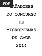 GAÑADORES DO CONCURSO DE MICROPOEMAS DE AMOR 2014