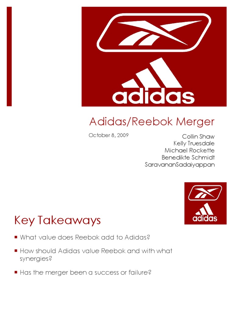 reebok adidas merger