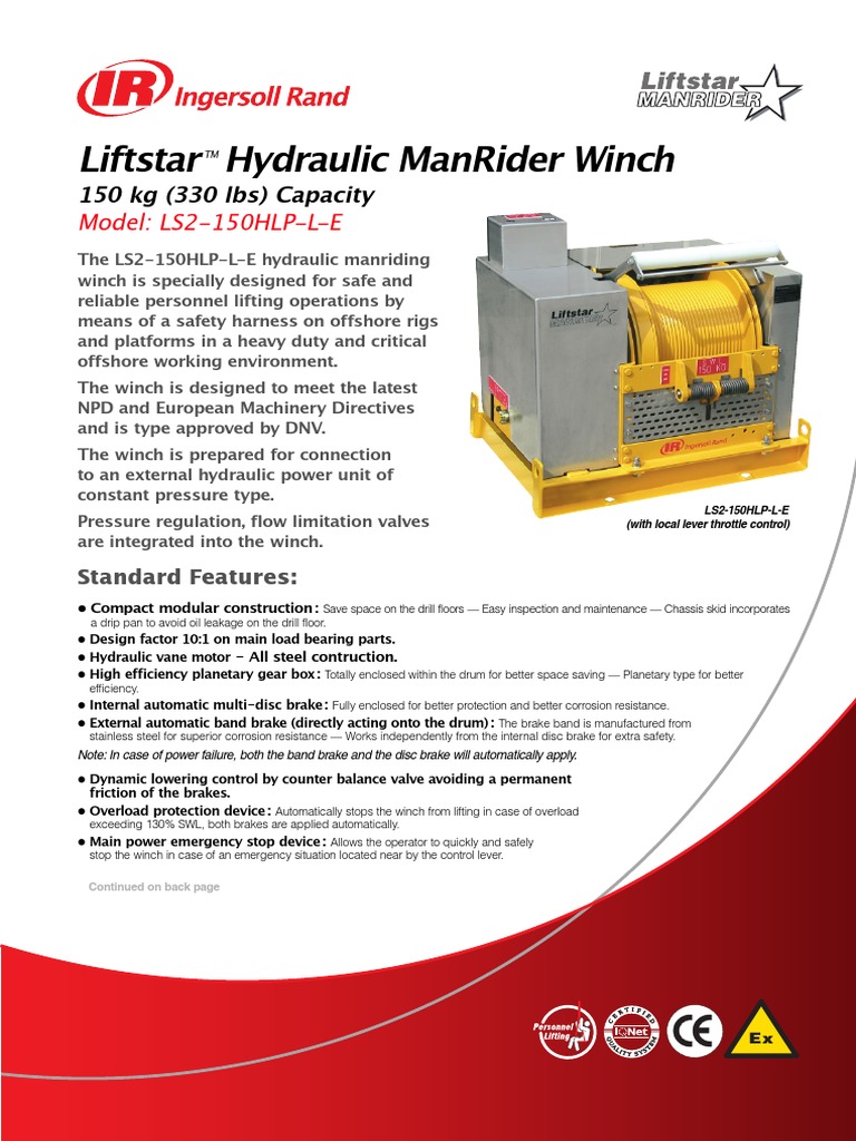Ingersoll Rand - Hydraulic Manrider | PDF | Brake | Wire