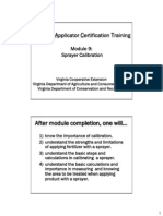 Fertilizer Sprayer Calibration Training Module