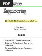 Lec 16 Metrics Cohesion