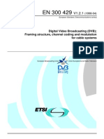 Digital Video Broadcasting (DVB) Framing Structure, Channel Coding and Modulation For Cable Systems