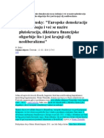 Noam Chomsky Europske Demokracije Su Na Izdisaju I Već Se Nazire Plutokracija Diktatura Financijske Oligarhije Što I Jest Krajnji Cilj Neoliberalizma