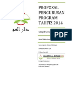 Proposal Pengurusan Program Tahfiz Masjid Saidina Ali