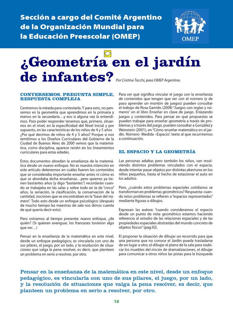 Geometría en El Jardín de Infantes | PDF | Jardín de infancia | Geometría
