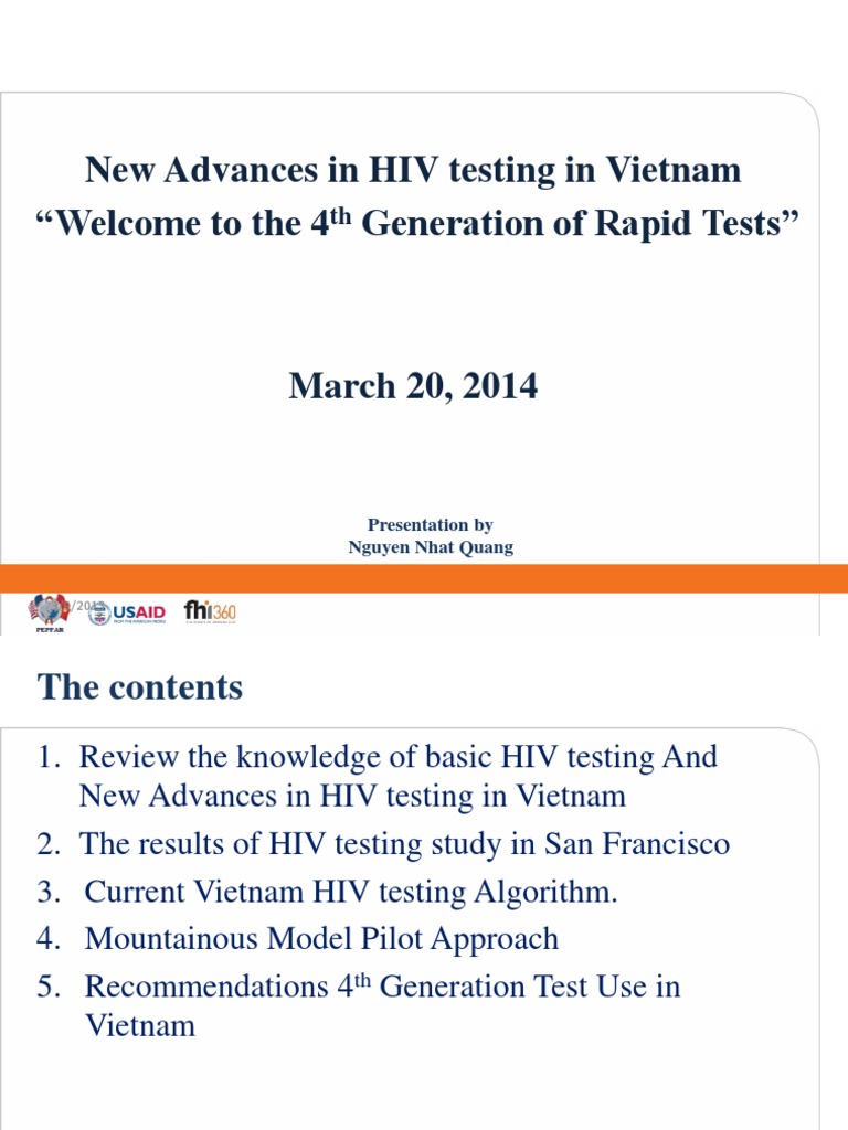 4th Generation HIV Testing Diagnosis Of Hiv/Aids Hiv