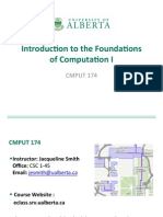 Introduc) On To The Founda) Ons of Computa) On I