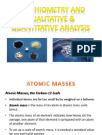 Atomic Mass and Chemical Equations