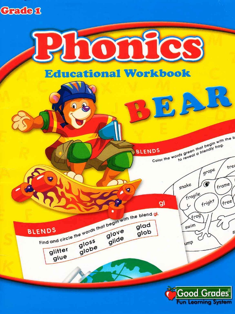 Phonics Bear Educational Workbook Grade 1 PDF