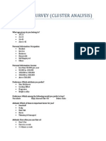 Cluster Analysis Hair Oil Questionnaire