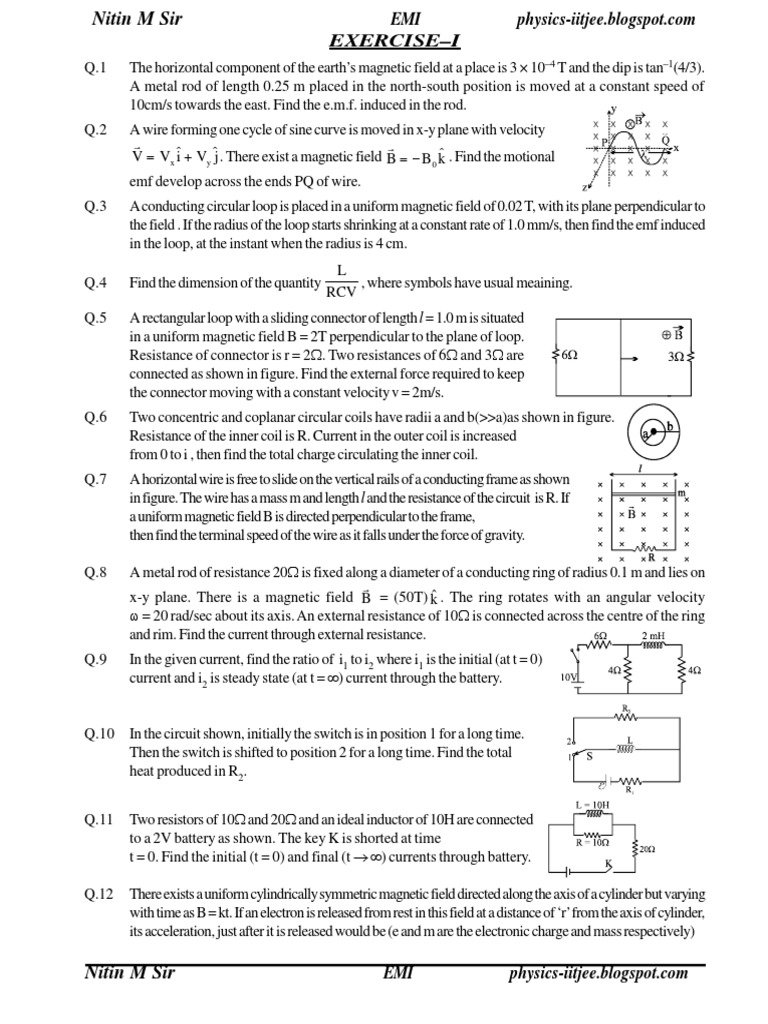 Emi Assignment (Nitin M Sir) | PDF | Inductor | Series And Parallel ...