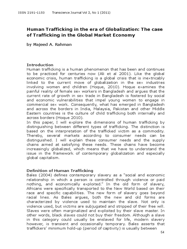 Human Trafficking and Globalization Issues | PDF | Nature