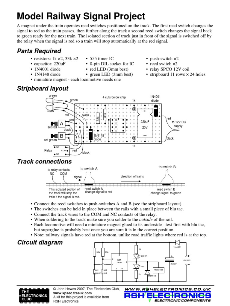 Model Railway Signal Project PDF Relay Switch