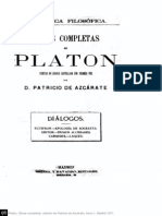 Platón Obras Completas Edición Azcárate 1871