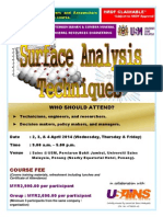 SURFACE ANALYSIS TECHNIQUES 