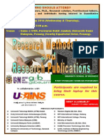 RESEARCH METHODOLOGY AND RESEARCH PUBLICATIONS 