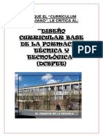 Critica Al Diseño Curricular Base de La Formación Técnica y Tecnológica