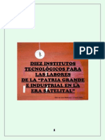 Diez Institutos Tecnológicos "Agenda Patriótica 2.025"