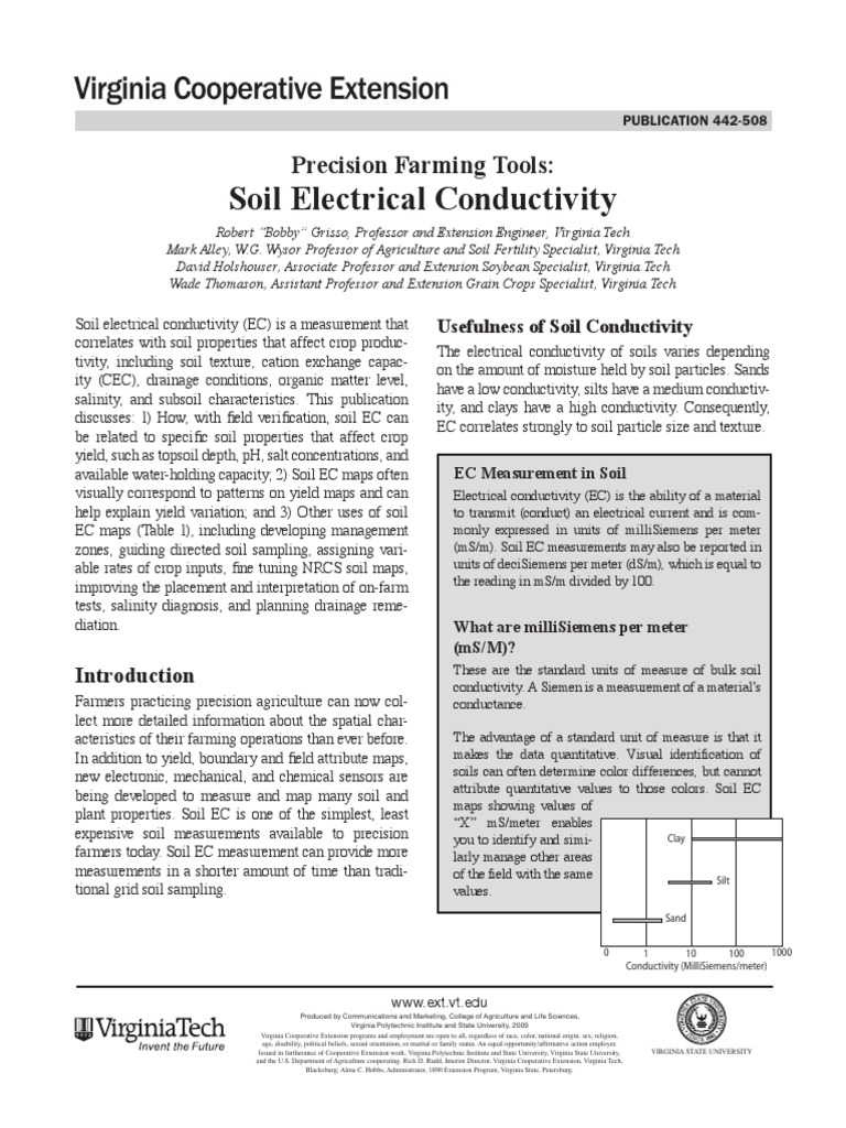 Soil Electrical Conductivity PDF | PDF