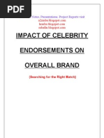 Download Impact of Celebrity Endorsements on Brands Project Report by kamdica SN21353761 doc pdf
