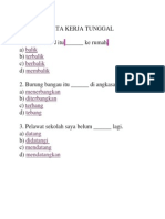 Latihan Kata Kerja Tunggal