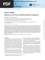 Reflections on the Success of Traditional Fisheries Management