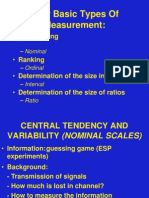 Four Basic Types of Measurement:: - Categorizing
