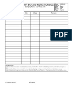 Anchor & Chain Inspection Log: Company Forms and Check Lists