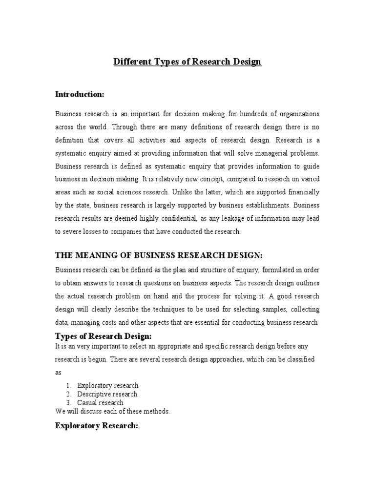 Different Types of Research Design | PDF | Research Design | Data Analysis