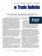 Bull in A China Shop: Assessing The First Section 421 Trade Case, Cato Free Trade Bulletin No. 2