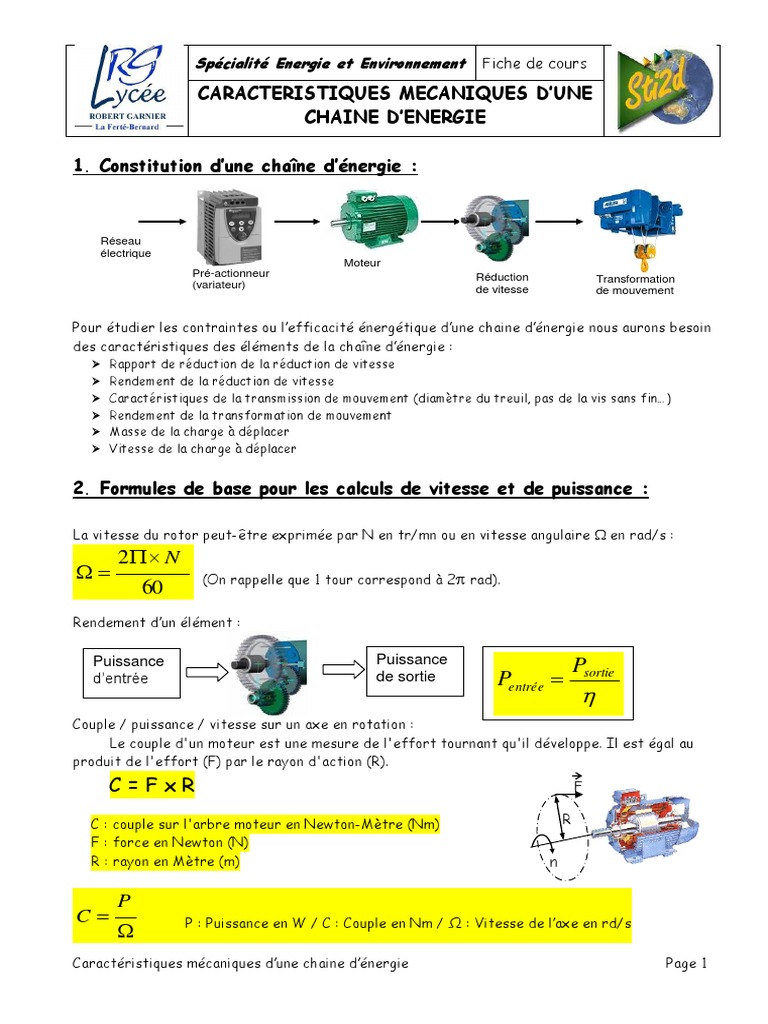 Lénergie Et Ses Conversions 5ème évaluation Pdf