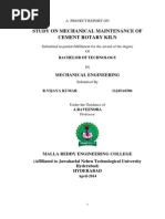 mechanical maintenance of cement rotary kiln