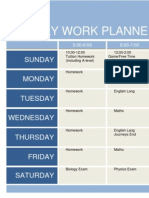 Weekly Work Planner1: Sunday