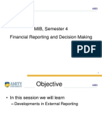 MIB, Semester 4 Financial Reporting and Decision Making