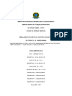 Regulamento da inspeção de produtos de origem animal