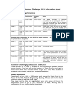 Summerdsgdasgds Challenge Information Sheet 2013