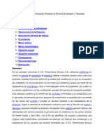 Optimizar El Servicio de Transporte Prestado Al Personal Empleado y Tabulador