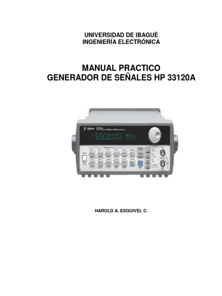 Manual Generador HP 33120A PDF voltaje Electrónica